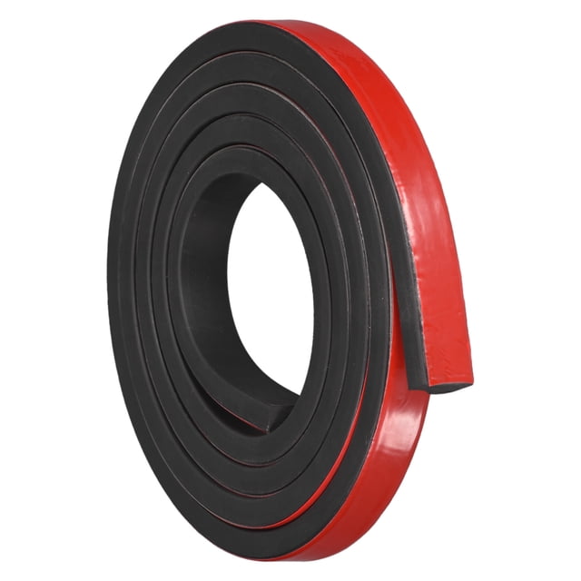 Adhesivo Goma Tiras, 0.8"W x 3/8"T x 6'L Sólido Neopreno Goma Hoja Rollos con Adhesivo Respaldo para Bricolaje Juntas Sellos Almohadillas Artesanías