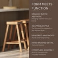 thumbnail image 6 of Maven Lane Vincent Wooden Rustic Aesthetic Kitchen Counter Stool, Set of 3, 6 of 6
