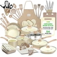 thumbnail image 1 of Nutrichef - Juego completo profesional de 54 piezas de marmol antiadherente, con ollas, sartenes y utensilios resistentes al calorpara cocinar y hornear, 1 of 5