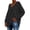 Black, variant on ZDNIXIAN Shirts for Women ,Long Sleeve Loose Knit Top, Side Slit Casual Pullover, Solid Color Drop Shoulder Relaxed Fit Knitted Shirt