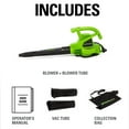 Greenworks 12 Amp 375 CFM Corded Electric Leaf Blower/Mulcher/Vacuum
