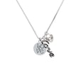 thumbnail image 2 of Delight Jewelry Silvertone Love Circle - Love and Lock Charm Necklace, 18"+1", 2 of 4