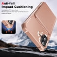 thumbnail image 6 of for iPhone 16 Plus Wallet Case, Built-in 4 Card Holders Kickstand Purse Cover, Military Grade Enhanced Corners Drop Protection, Rugged Protective Phone Case for iPhone 16 Plus, Rosegold, 6 of 9