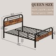 LIKIMIO Queen Platform Bed Frame with Headboard and Strong Support