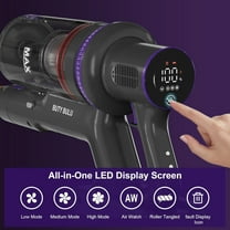 Cordless Vacuum Cleaner, Stick Handheld Rechargeable Lightweight 4-in-1 Vacuum for Home Hardwood Floor Carpet Pet Hair Litter Cleaning, 45KPa Suction 50Mins Running Time, LED Display Screen