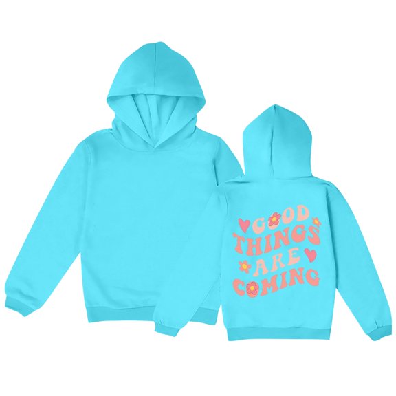 kpoplk Girl's Boy's Hoodie Long Toddler Fleece Zip Up Sleeve Soft Sweatshirt Graphic Toddler Zip Up Sweater Hoody Kids Cute Pullovers F,Blue