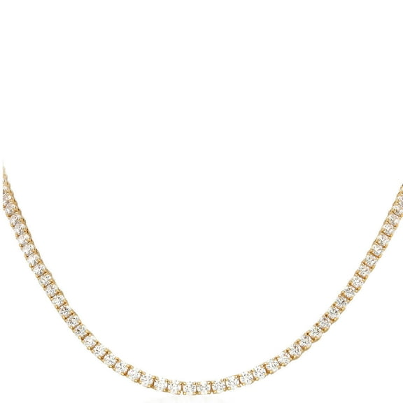 Swarovski Matrix Tennis Necklace S New Gold Shiny White