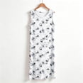 thumbnail image 3 of Iyufng Nightgowns for Women Casual Printed Pajama Dress Sleeveless Round Neck Comfortable Loungewear Tank Dress Home Clothes, 3 of 6