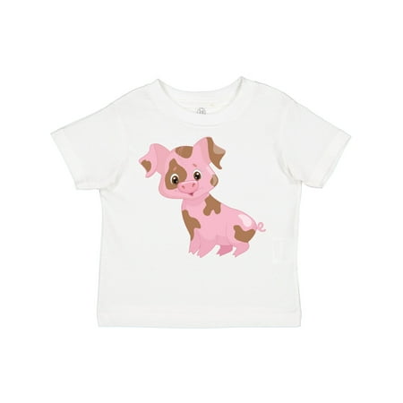 

Inktastic Cute Smiling Pig with Mud Splatter Gift Toddler Boy or Toddler Girl T-Shirt