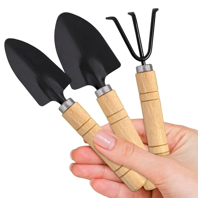 Lunfar 3Pcs Hand Shovel for Gardening Trowel Garden Tool - Planting Tools Small Garden Rake Ergonomic Hand Tools Set Edging Shovel Indoor Plants Tools - Gardening Tools Heavy Duty Shovel Garden Tool S