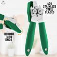 thumbnail image 5 of Zulay Kitchen Can Opener Durable Manual Can Opener Smooth Edge Cut Stainless Steel - Dark Green, 5 of 6