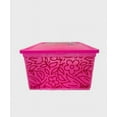 thumbnail image 2 of Plastic Storage Box 10L, Neon Pink, 14.6"x10.2"x5.5",  Qutu, Use by Adults and Teens, 2 of 7