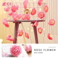 thumbnail image 2 of 40 LEDs Rose Flower String Lights 10ft/3m Battery Operated Decorative Lights for Anniversary Valentines Wedding Bedroom, 2 of 7