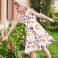 thumbnail image 6 of Girls Easter Dress Spring Ruffle Flutter Sleeve Tiered Multicolor Polyester Spandex Sizes 5-14,Size 13 T, 6 of 7