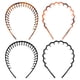thumbnail image 1 of ColoMX 4 unids antideslizante tocado cara lavado diadema mujer banda de pelo acrílico tocado dentado de pelo accesorios para el cabello, 1 of 7