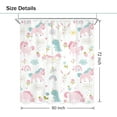 thumbnail image 5 of Kids Shower Curtain Girls Rainbow Dinosaur Dino Funny Fairy Animal Cartoon Cute Horse Pink Flower 72Wx72L Inch Lovely Rabbit Bathroom Set Princess Bath Curtain Bathtub Accessories Home Decor, 5 of 6