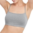 thumbnail image 2 of Sujetador corto Bralette Hanes, paquete de 3, para mujer, gris celeste/blanco, talla M, 2 of 7