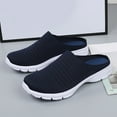 thumbnail image 5 of Hessimy Casual Women's Mules Clogs Shoes Lightweight Breathable Sneakers Slip-on Home Slippers(Dark Blue,10), 5 of 7