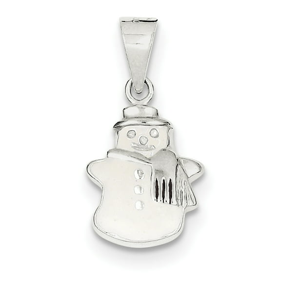 Sterling Silver Enameled Snowman Charm