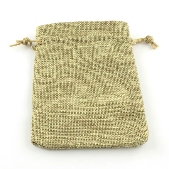 10 Pcs Long Burlap Packing Pouches with Drawstring Design Linen Burlap Pouches Gift Bags Small Candy Pouch Gunny Sack Bags Christmas Party