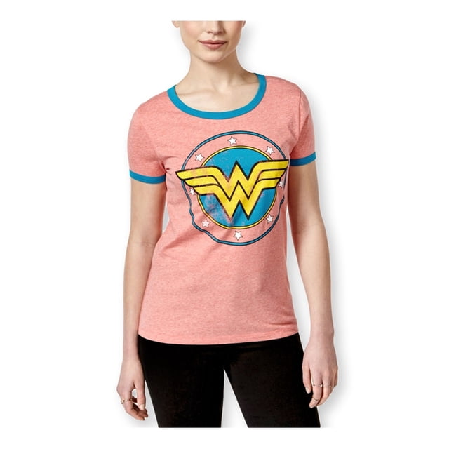 Bioworld Womens Shield Graphic T-Shirt, Rojo, Small