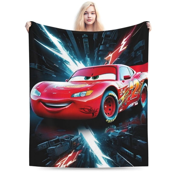 Ultra Soft Fleece Flannel Lightning Blankets Mc-Queen Cozy Warm Throws for Couch Sofa Bed 60"x50"