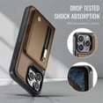 thumbnail image 6 of For iPhone 14 Pro Phone Case Compatible With MagSafe 2 In 1 Wallet With Card Holder &Zipper Cash Pocket,PU Leather Case,RFID Blocking, Kickstand  Magnetic Protective Women Men Cover,Brown, 6 of 8