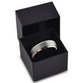 thumbnail image 3 of Charming Jewelers Tungsten Wedding Band Ring 4mm for Men Women Comfort Fit 18K Rose Gold Plated Plated Beveled Edge Brushed Polished Lifetime Guarantee Size 8.5, 3 of 4