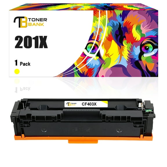 Toner Bank 1-Pack Compatible Toner Cartridge Replacement for HP CF402X Color LaserJet Pro M252dw M252n Pro MFP M277dw M277n M277c6 M274n Printer Ink Yellow