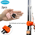 thumbnail image 1 of 2 Pack Fishing Rod Clips, Quick-Attach Plastic Rod Holder, Tool-Free 1-Hand Grip for Freshwater Tackle, 1 of 7