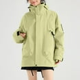 thumbnail image 4 of ZQUUVOU Women's 3 in 1 Winter Jacket Parka Snow Ski Jacket Set Thermal Fleece Lined Jacket with Zippered Pockets Windproof Waterproof Coat Green, 4 of 7