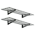 thumbnail image 1 of 2-Pack Heavy Duty Garage Wall Shelves 24"x72" – 1600 lbs Capacity Metal Grid Storage Rack with Hooks – Industrial Floating Organizer for Garage, Utility Room, 1 of 8