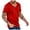 Red, variant on Men's Fitness Muscle V-Neck Short Sleeve T-Shirt - Quick Dry Breathable Sport Top, Spandex Material, Suitable for Gym/Running