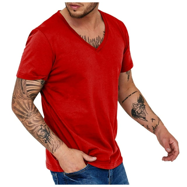 Playeras Oversize Para Hombre, Camiseta De Manga Corta Con Cuello En V Y Músculos Para Fitness, Informal, De Moda, De Secado Rápido, Transpirable Y Que Absorbe El Sudor.