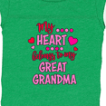 thumbnail image 3 of Inktastic My Heart Belongs to My Great Grandma Boys or Girls Baby Bodysuit, 3 of 4