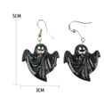 thumbnail image 2 of Pendientes De Calabaza Con Decoración De Halloween, Elementos Creativos De Halloween, Murciélago, Araña, Calabaza, Fantasma, Pendientes Para Mujer Y Niña Kearding AP006267-03, 2 of 6