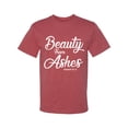 thumbnail image 2 of Wild Bobby Beauty From Ashes Isaiah 61:3 Inspirational/Christian Men Graphic Tee, Vintage Heather Red, Small, 2 of 5