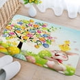thumbnail image 3 of Easter Bathroom Rug Mat, Easter Bathroom Rugs Set, Happy Easter with Bunny Eggs and Flowers Spring Holiday Non-Slip Bath Carpet(17"X29"), 3 of 3