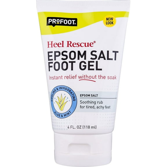 ProFoot Epsom Salt Foot Gel Heel Rescue Soothing Achy Feet, 4oz, 5-Pack