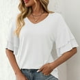 thumbnail image 6 of Summer Fashion Plus Size T-shirts for Women Casual Short Sleeve Loose Blouse, 6 of 6