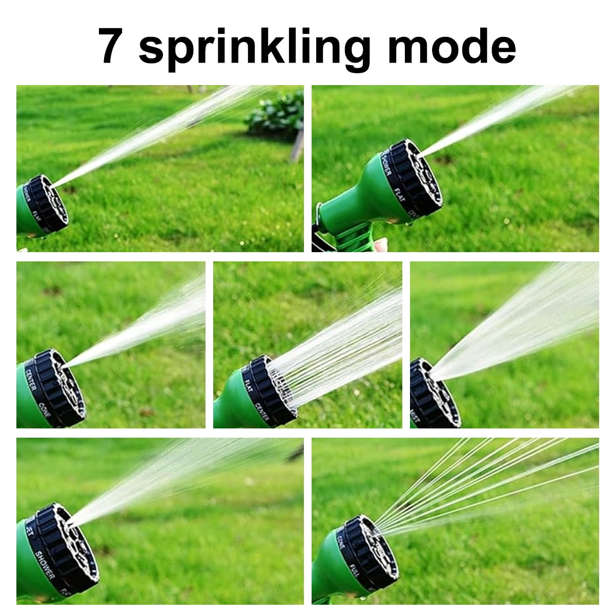 Depato Garden Hoses for Outdoor 25ft Expandable Garden Hose Flexible Lawn Hose with Connector for Car Wash Green Garden Watering