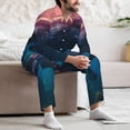 thumbnail image 7 of Lsque Sunshine Ocean Whale Pattern Long Sleeve Pajama Set for Men - Soft 2-Piece Sleepwear and Loungewear Set with Pockets, Comfy Nightwear-Small, 7 of 7