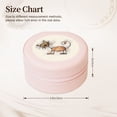 thumbnail image 2 of Fuzoiu Brown Cat Cartoon Print Portable Jewelry Box,Round Mini Leather Travel Jewelry Case,Small Travel Jewelry Organizer,Jewelry Holder for Ring Necklace Earring for Women Girls-Pink, 2 of 7
