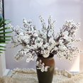 thumbnail image 2 of 6 Pcs Artificial Babys Breath Flowers European Faux Silk Flower Bouquet Real Touch Fake Fall Flowers for Office Autumn Wedding Centerpieces Christmas Party Decor, 2 of 6
