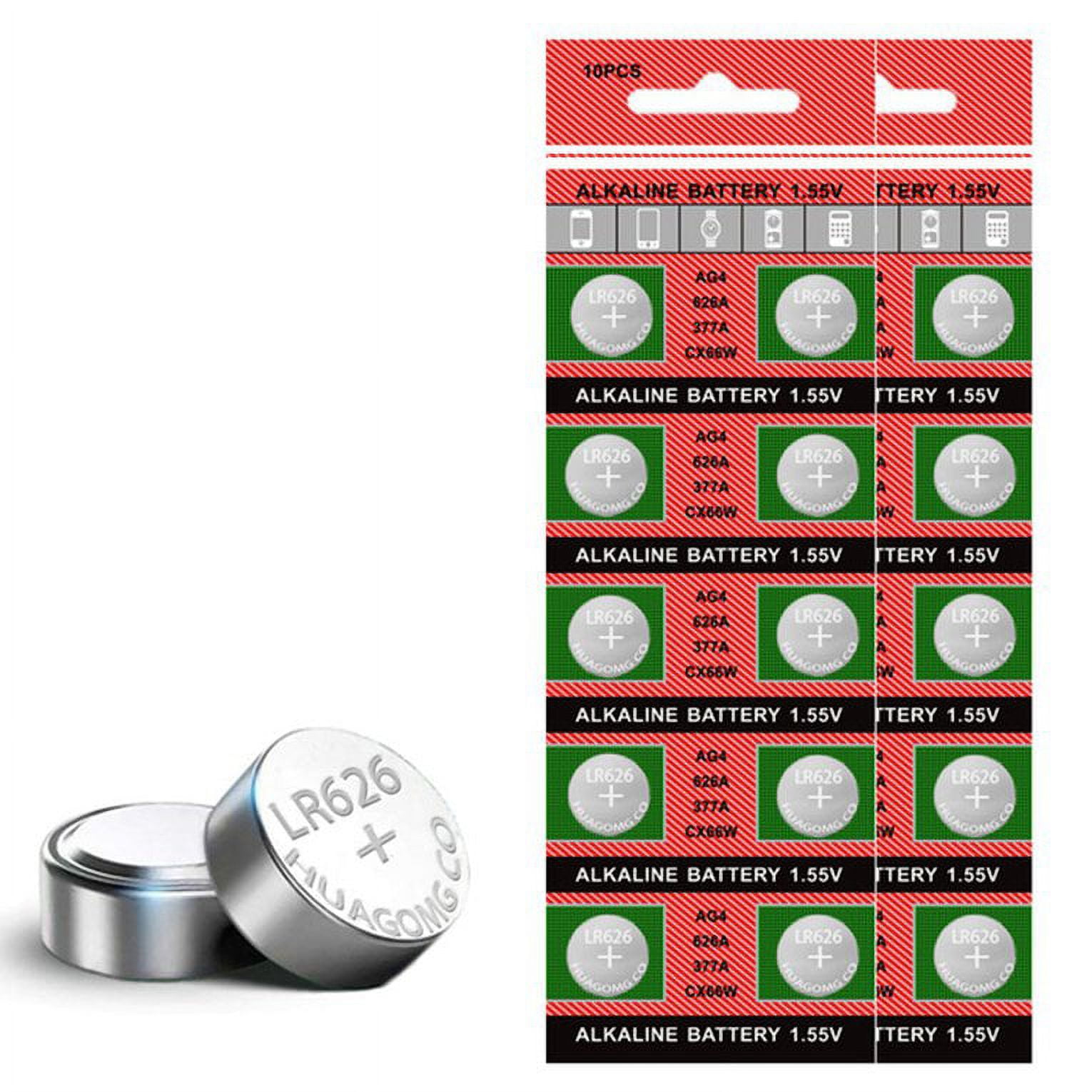 TXY Lot de 10 piles alcalines AG4 377A 377 LR626 SR626SW 20 mAh longue  durée pour jouets et appareil photo à distance : : Santé et Soins  personnels