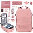 thumbnail image 1 of Mochila de gran capacidad para mujer y hombre, para viajes de corta distancia, multifunción, para negocios, para ordenador, mochila de viaje expandible, 1 of 3
