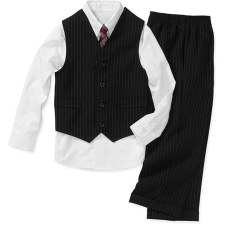 Boys' 4-Piece Shirt, Pants, Vest and Tie Set - Walmart.com