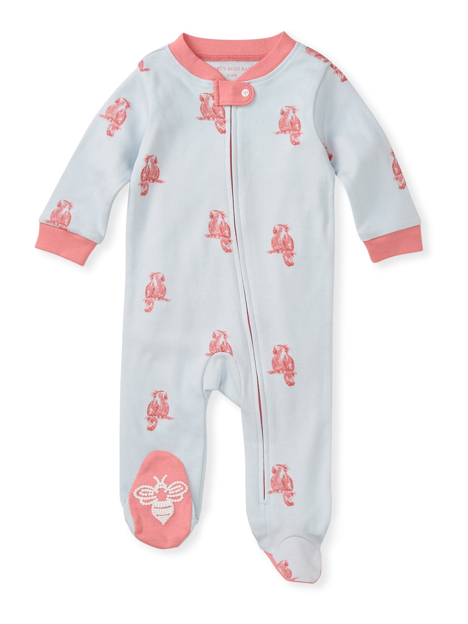 Baby Girl 3-6M 100% Cotton Sleep and Play Owl Pajamas Footie Sleeper 