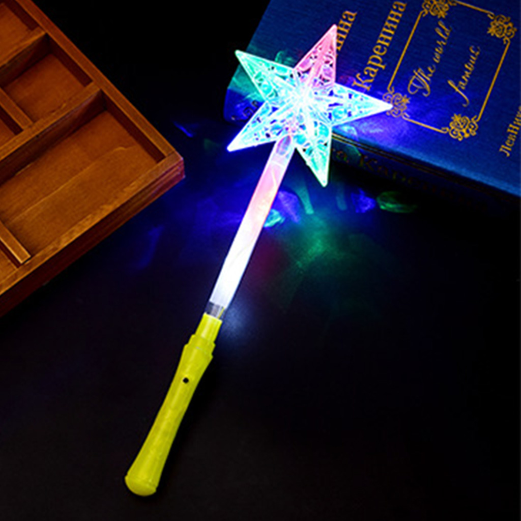 ESTONE Flashing Lights up Glow Sticks Party Xmas Star Snowflake Flashing Sticks - image 4 of 19