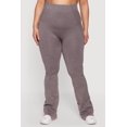 thumbnail image 3 of Women's Plus Size Acid Wash Textured Knit Flare Leggings, 3 of 4